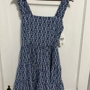 Speechless Navy and White Boho Dress